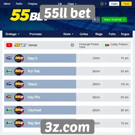 Comparação de bônus e promoções do 55ll bet